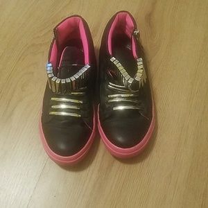 Black and pink  sneakers
